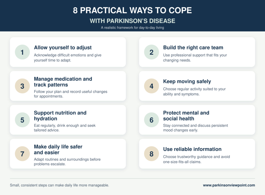 Eight practical ways to cope with Parkinson’s disease