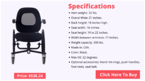 chair for Parkinson's patient