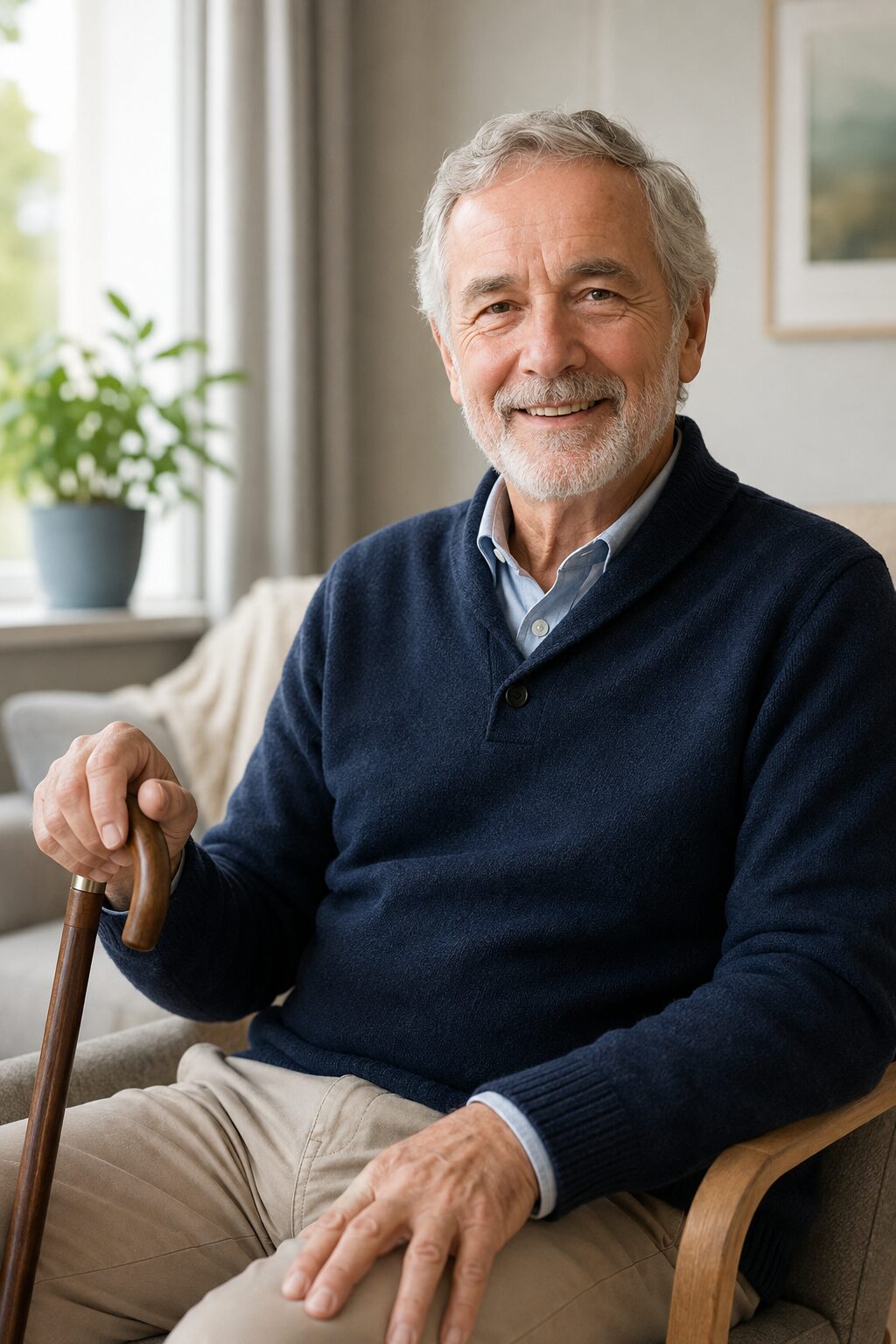 A person with Parkinson’s enjoying a supportive moment with a family member