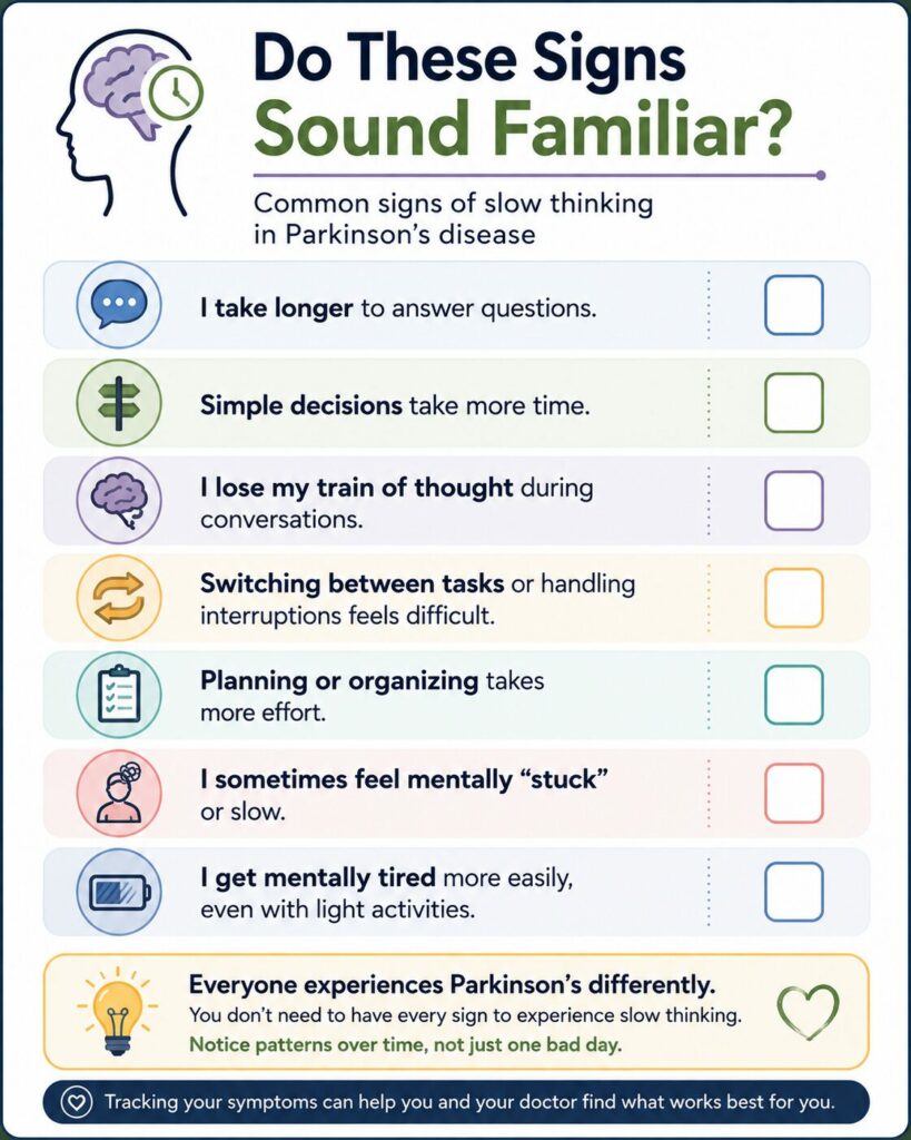 slow thinking in Parkinson's disease